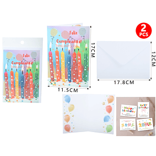 Tarjeta De Regalo F.Cumple Velas