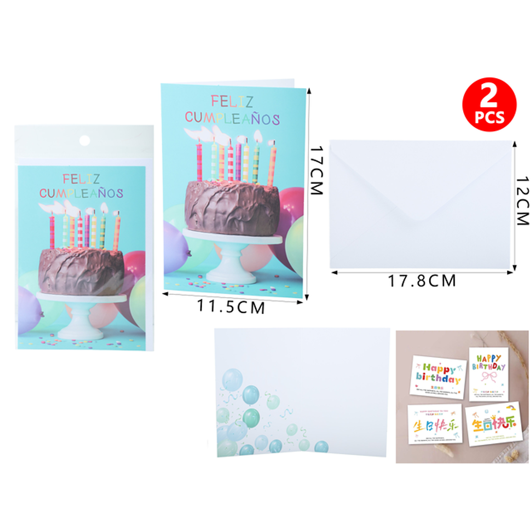 Tarjeta De Regalo F.Cumple Torta 1