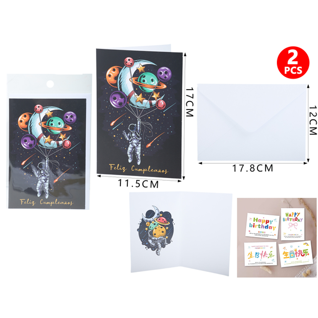 Tarjeta De Regalo F.Cumple Astronauta 1