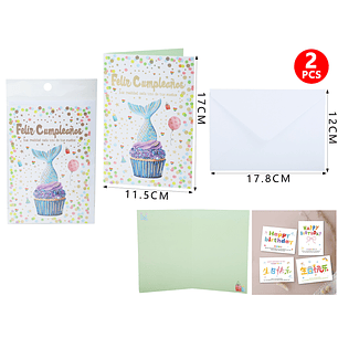 Tarjeta De Regalo F.Cumple Sirena