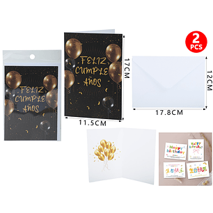Tarjeta De Regalo F.Cumple Globos