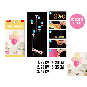 Soporte Para Globos Rosado