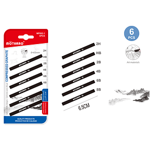 Carbones Para Dibujar 6.5Cm 6Pcs