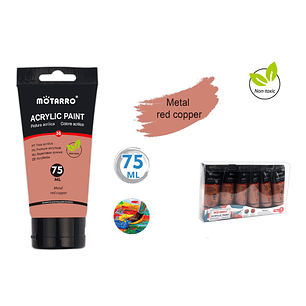 Pintura Acrílica Cobre Rojo Metal 75Ml