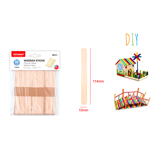 Palos De Madera 114Mm 50Pcs