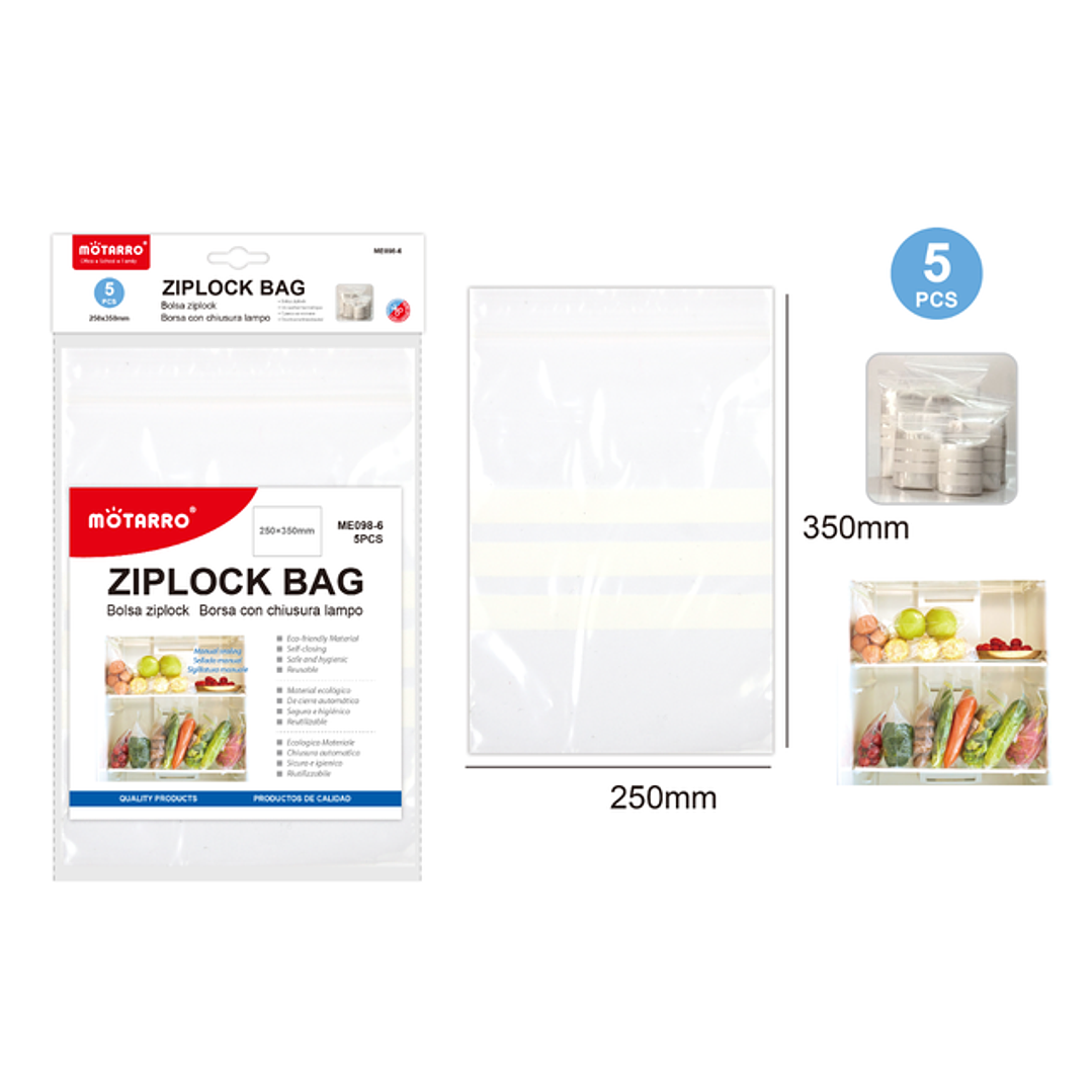 Bolsa Ziplock 25X35Cm 5Pcs 1