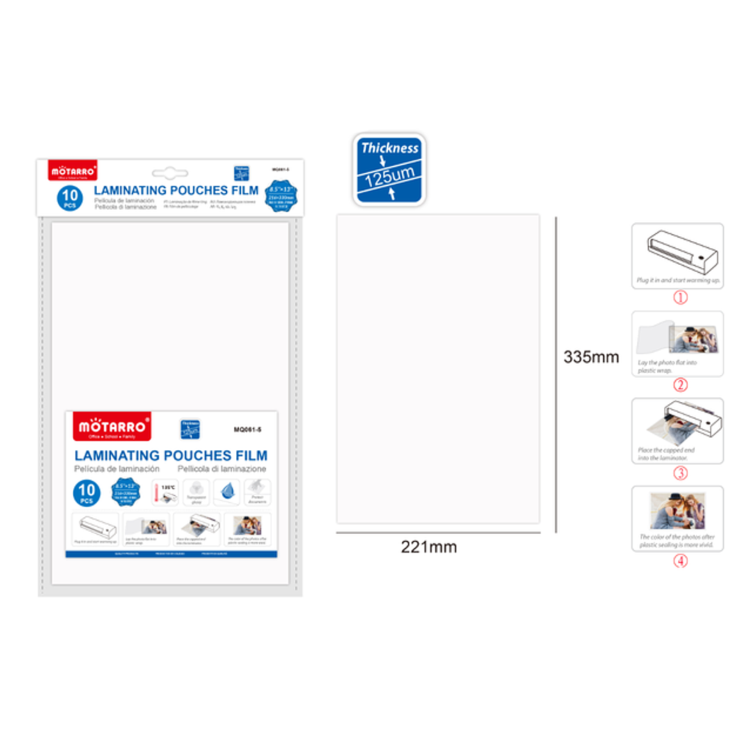 Pelicula De Laminacion 21.6X33Cm 1