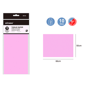 Papel De Seda Rosado Claro 50x66Cm 17G