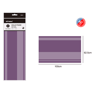 Celofán Lila 62.5x100Cm 2Pcs