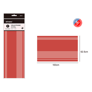 Celofán Naranjo 62.5x100Cm 2Pcs