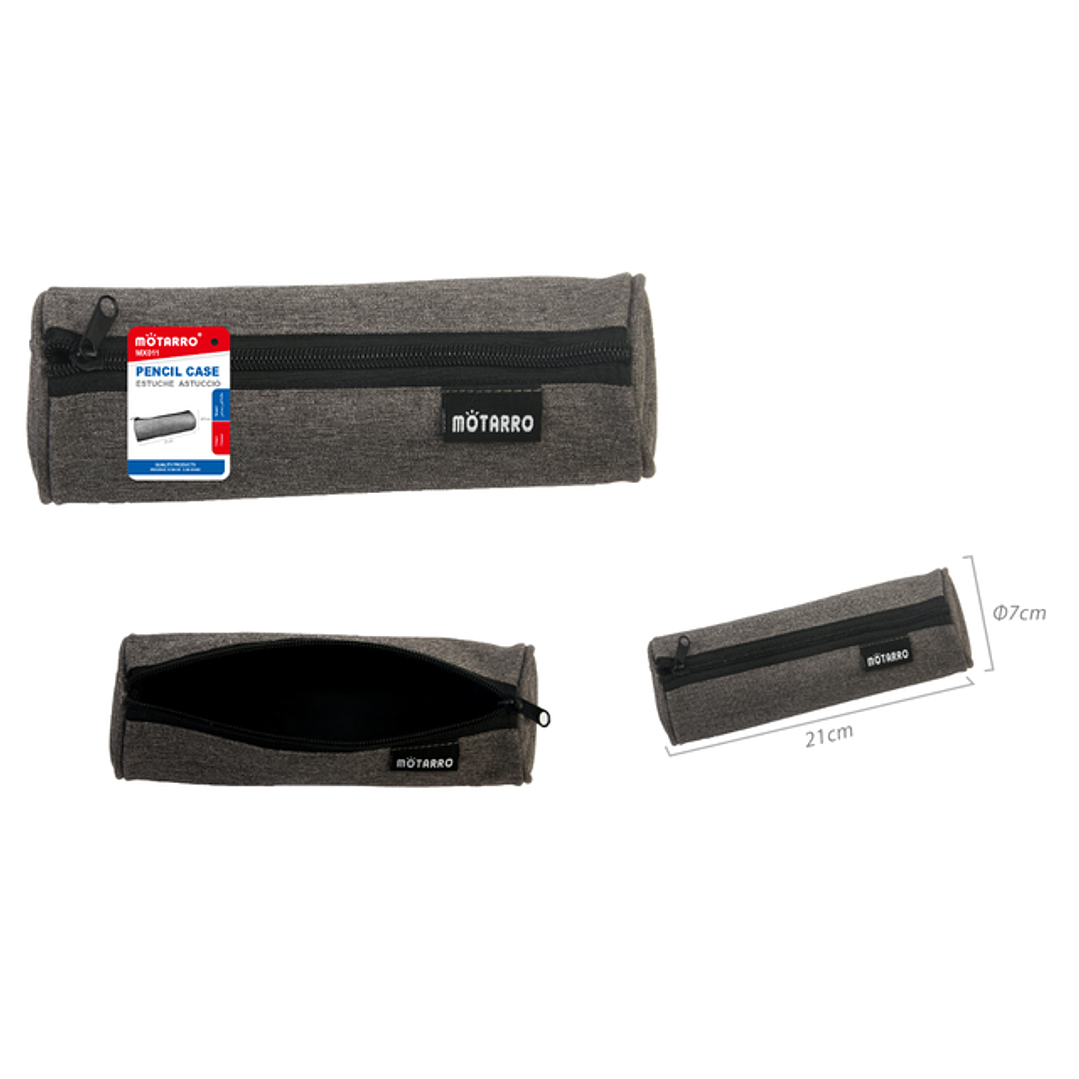 Estuche Color Gris 21x7Cm 1