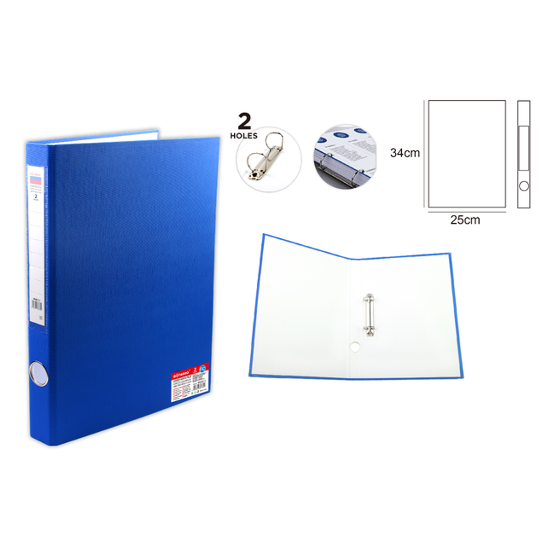 Carpeta Con Anillas Azul 24x25Cm 1