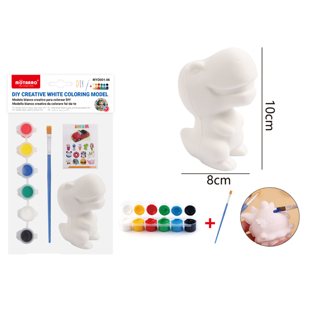 Set Para Pintar Escultura Vinilo Dinosaurio 1