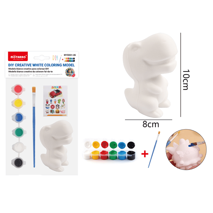 Set Para Pintar Escultura Vinilo Dinosaurio 1