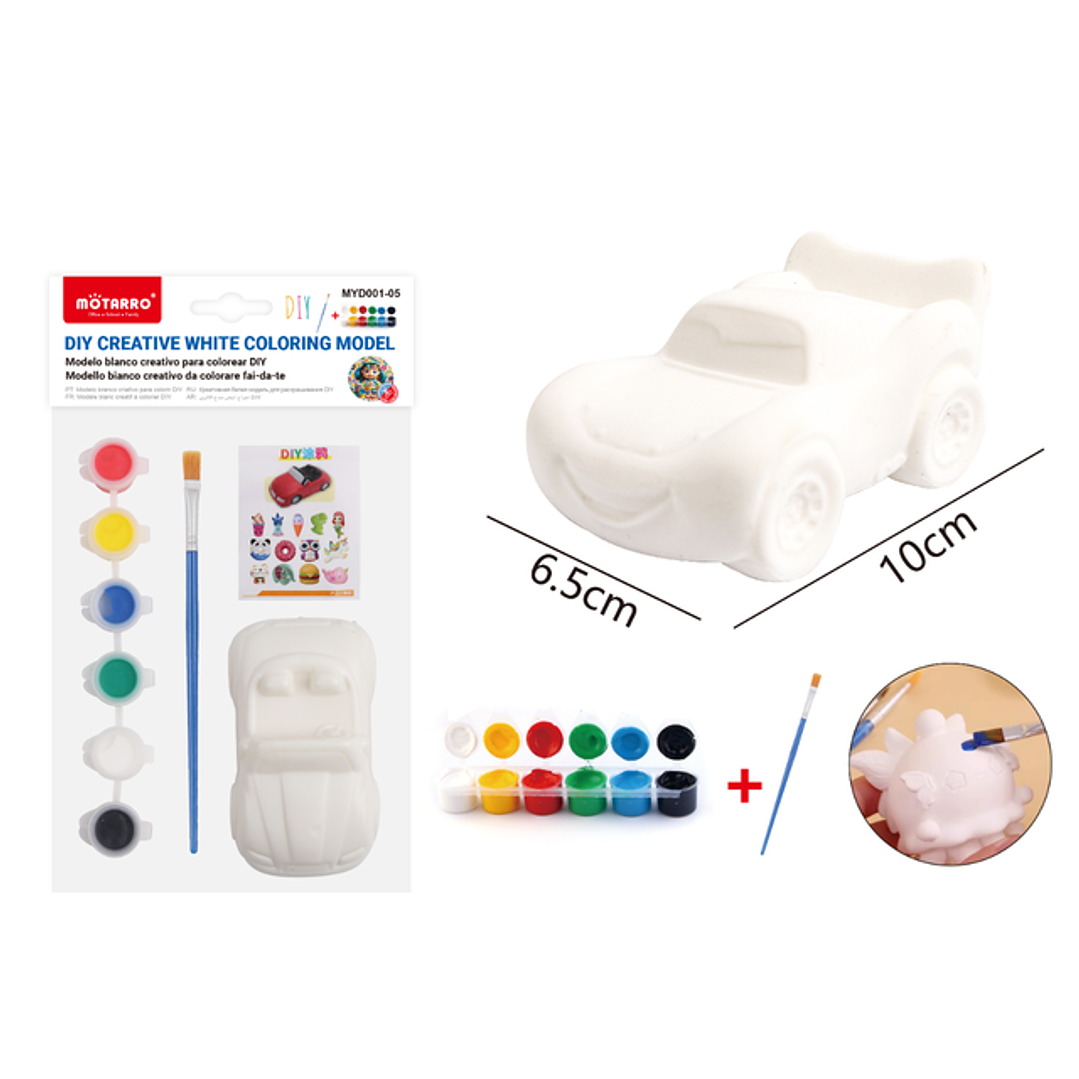 Set Para Pintar Escultura Vinilo Auto 1