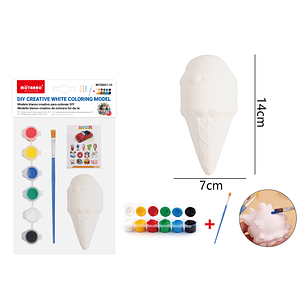 Set Para Pintar Escultura Vinilo Helado Con Cono