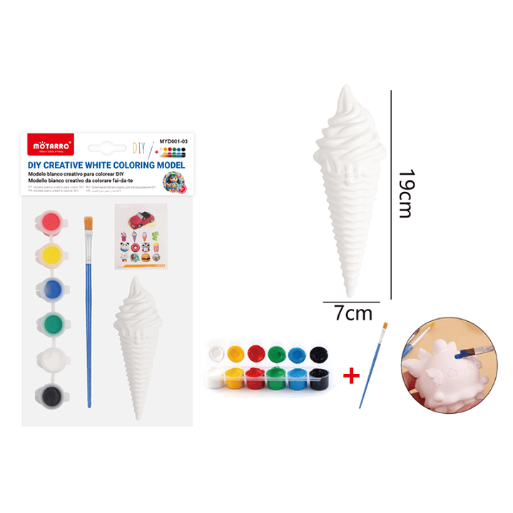 Set Para Pintar Escultura Vinilo Helado 1