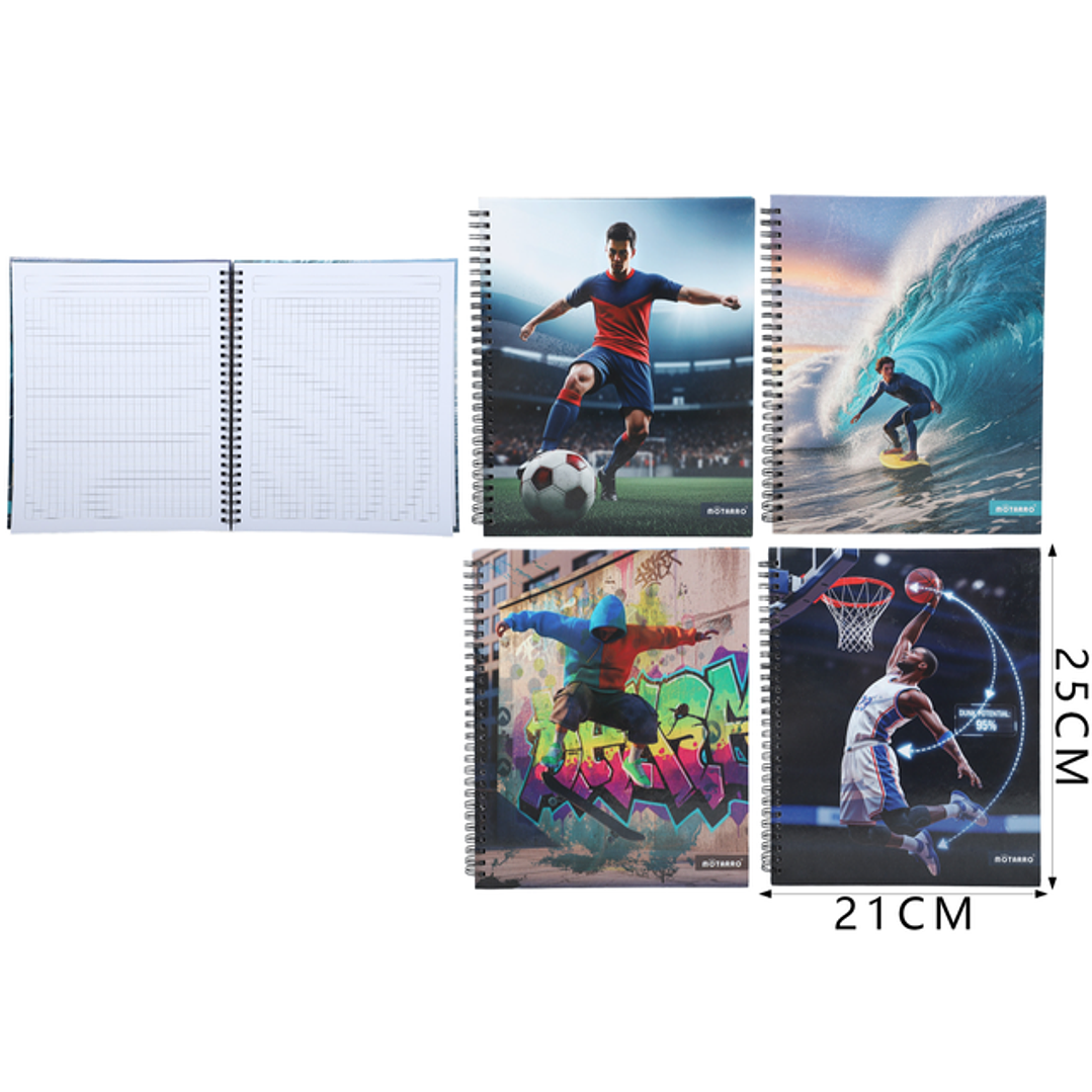 Cuaderno Matematica Motarro Deportes 25X21Cm 1