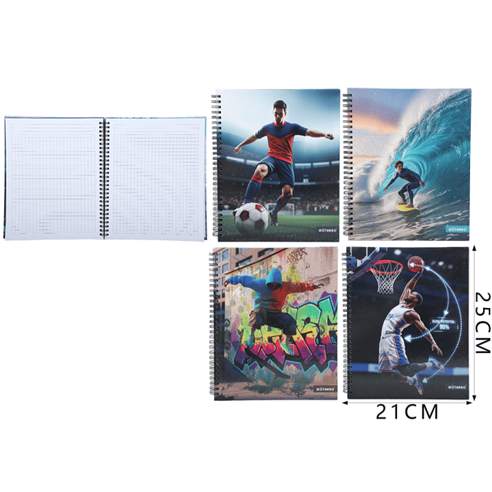 Cuaderno Matematica Motarro Deportes 25X21Cm 1