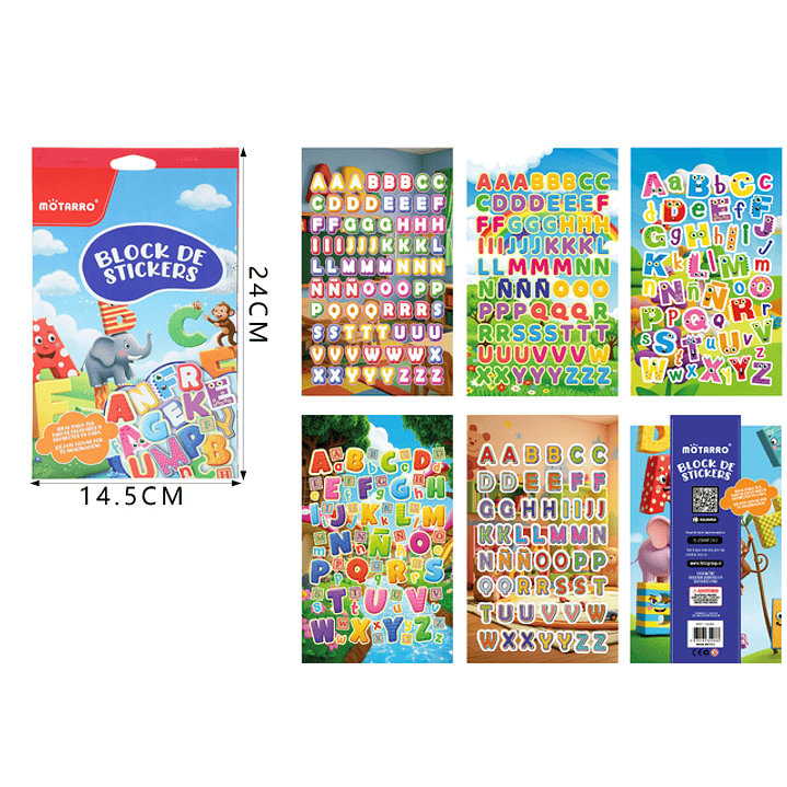 Block De Stickers 5Hojas 24X14.5Cm 1