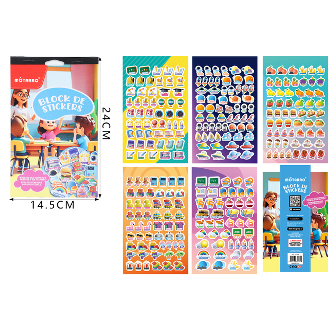 Block De Stickers 5Hojas 24X14.5Cm 1
