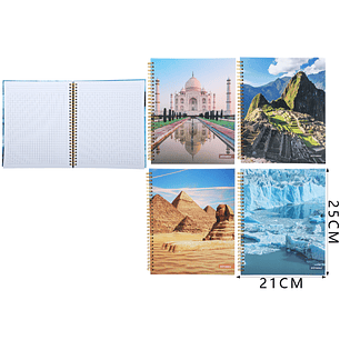 Cuaderno Matematica Motarro Paisajes 25X21Cm