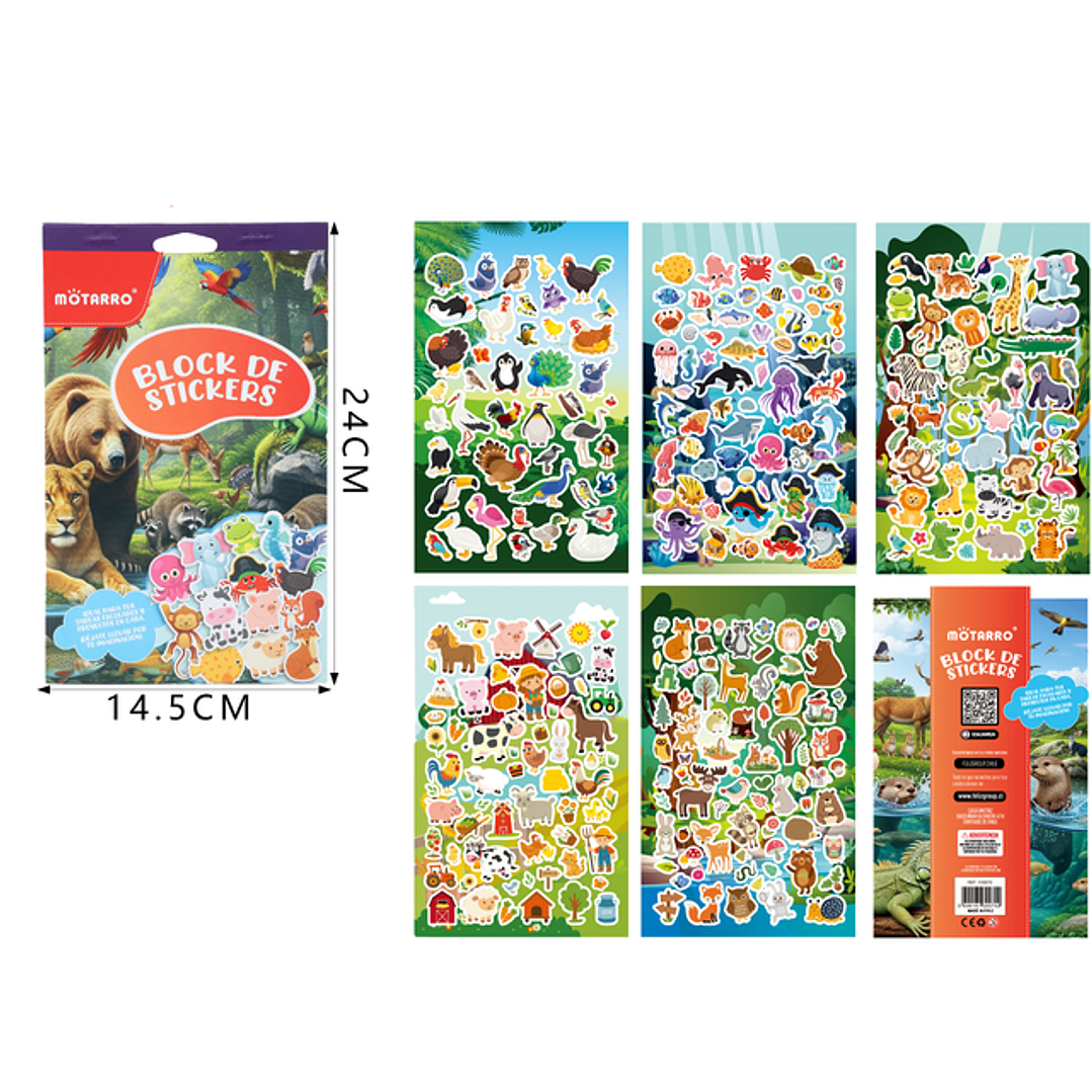 Block De Stickers 5Hojas 24X14.5Cm 1