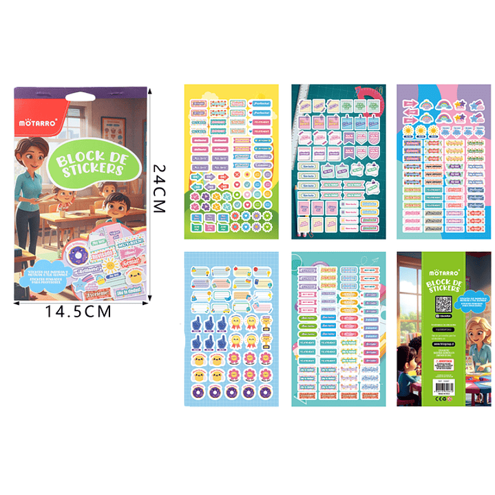 Block De Stickers 5Hojas 24X14.5Cm 1