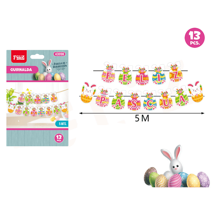 Guirnalda De Pascua 5M 13Pcs 1