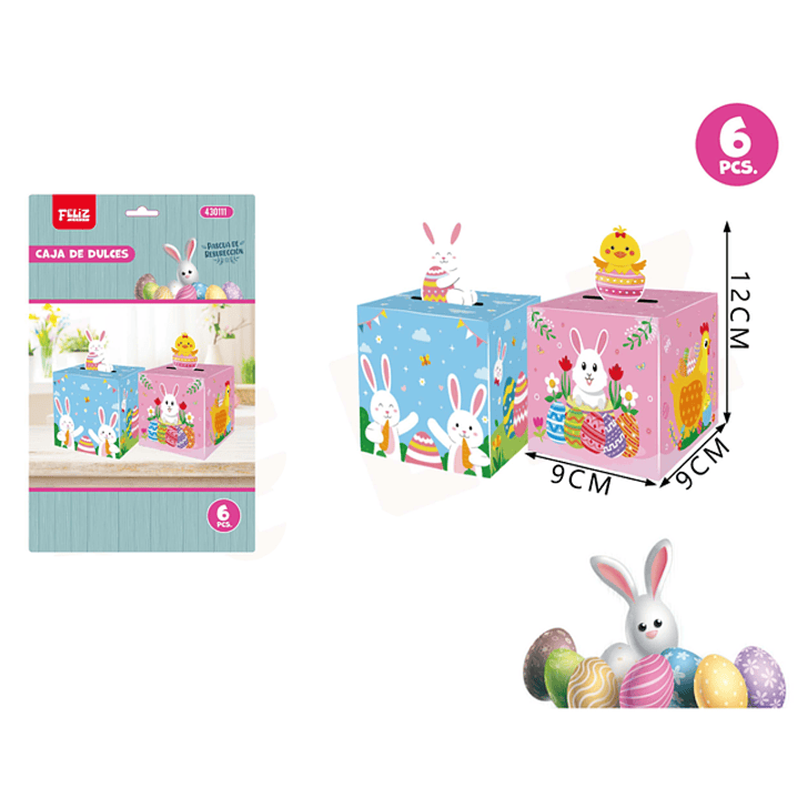 Caja Para Dulces De Pascua 6Pcs 1