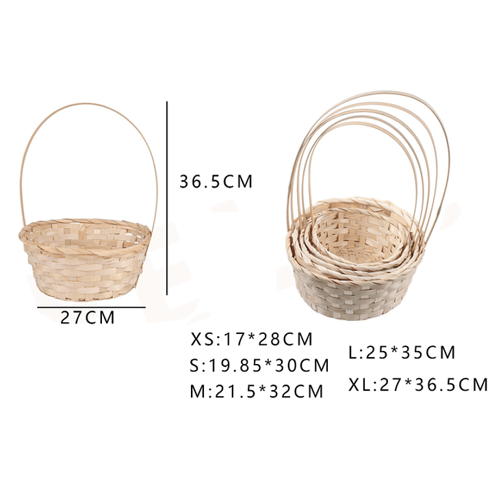 Set Canastos De Pascua 5 Tallas Color Primario 1