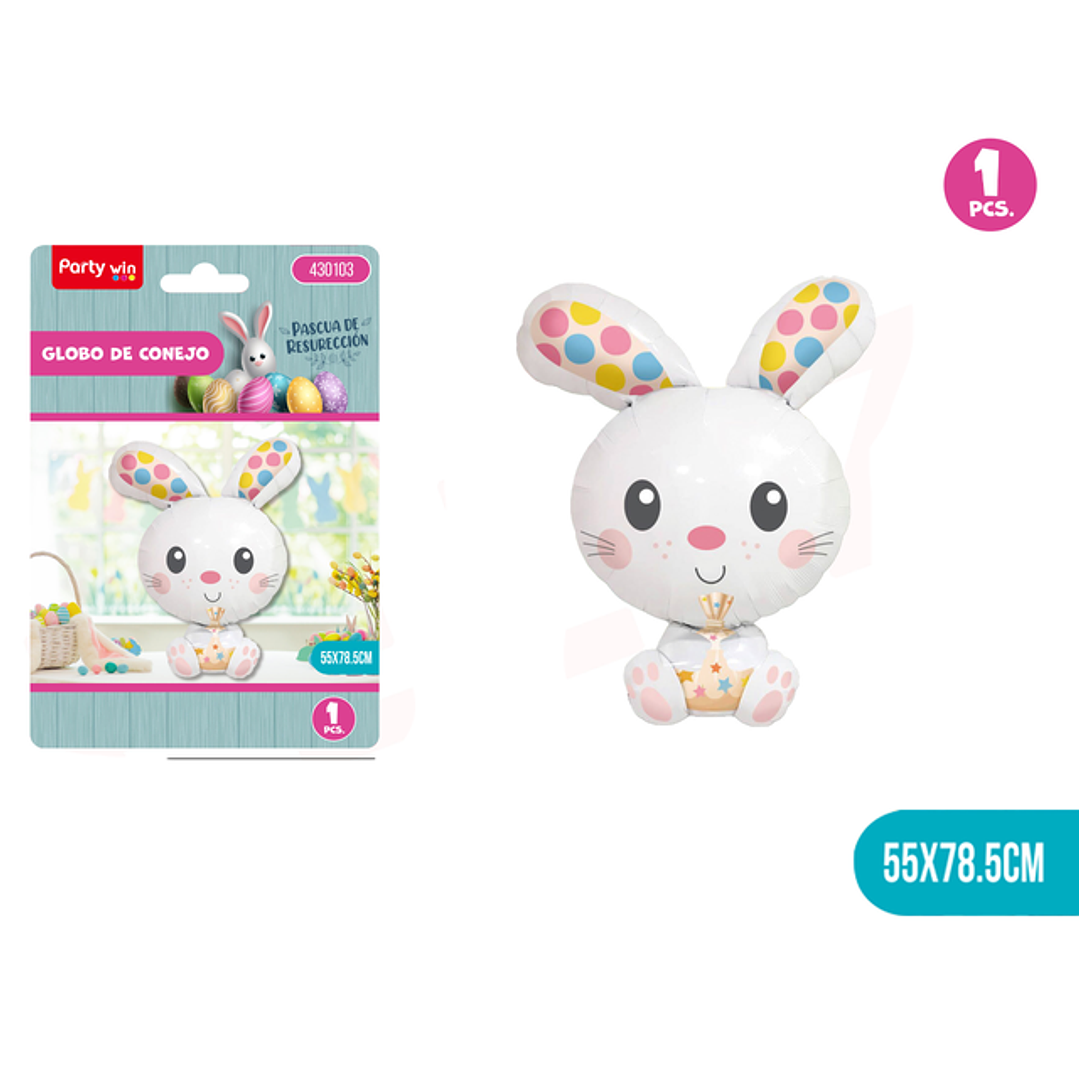 Globo Metalico Conejo De Pascua 78.5Cm 1