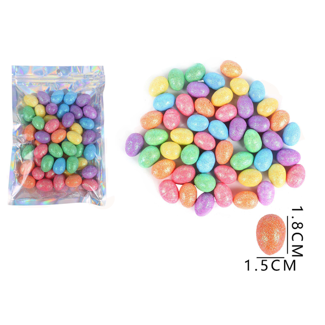 Huevos De Poliestireno Colores 100Pcs 1