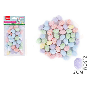 Huevos De Poliestireno Colores 50Pcs