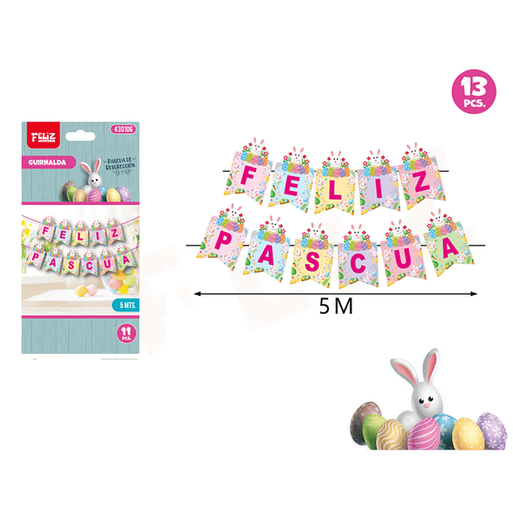Guirnalda De Pascua 5M 13Pcs 1