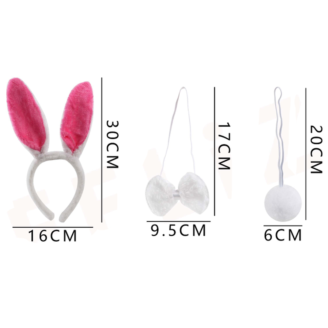 Set Cintillo De Conejo Fucsia 1