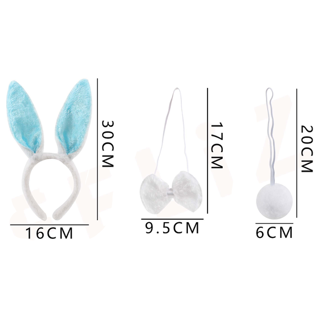 Set Cintillo De Conejo Celeste 1