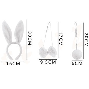 Set De Cintillo Conejo Blanco