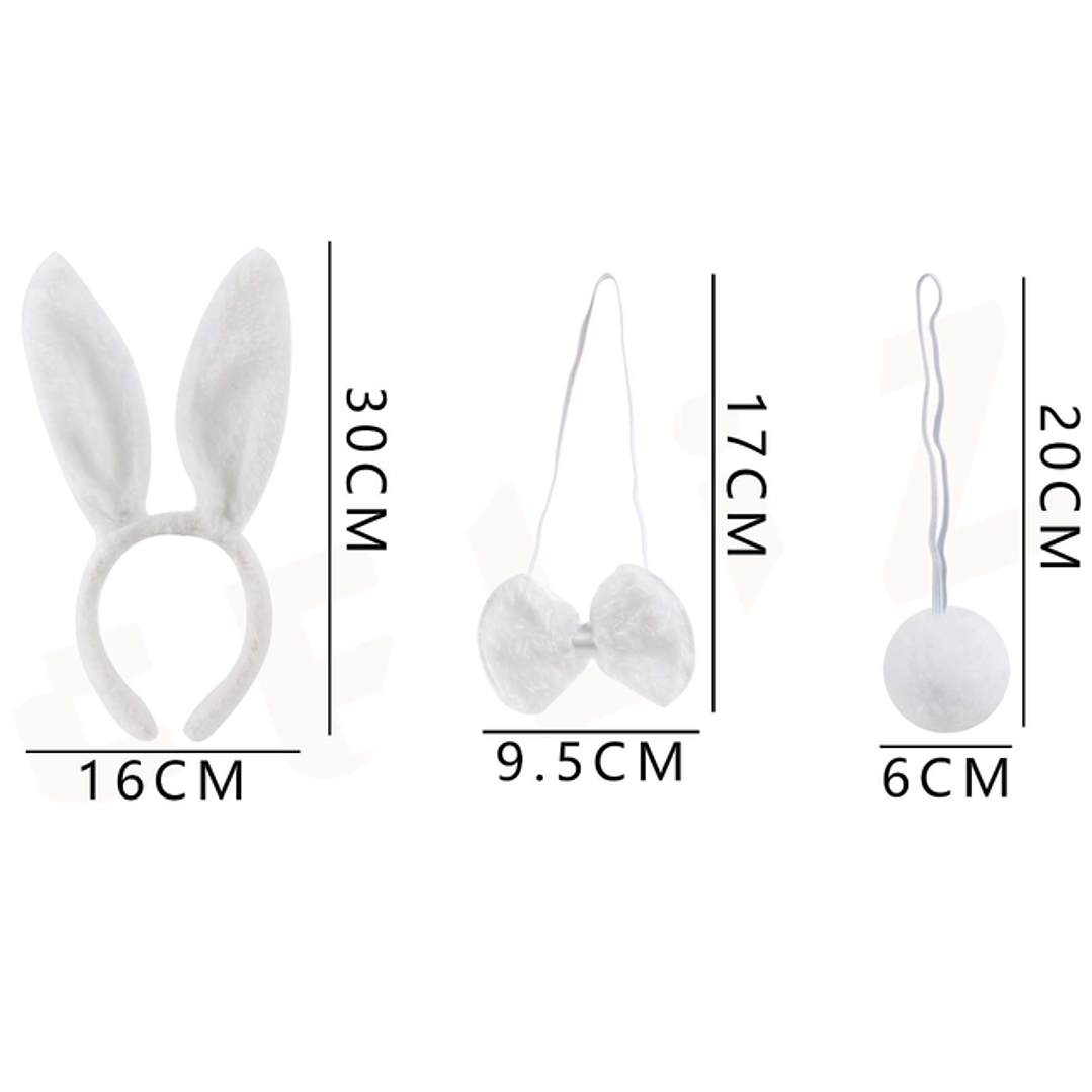 Set De Cintillo Conejo Blanco 1