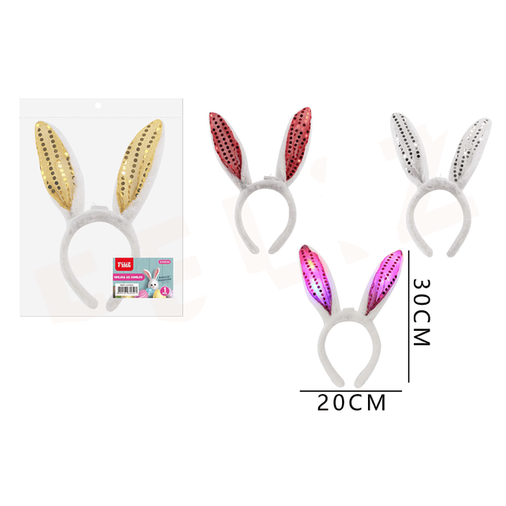 Cintillo Lentejuela De Conejo C/Luces 1