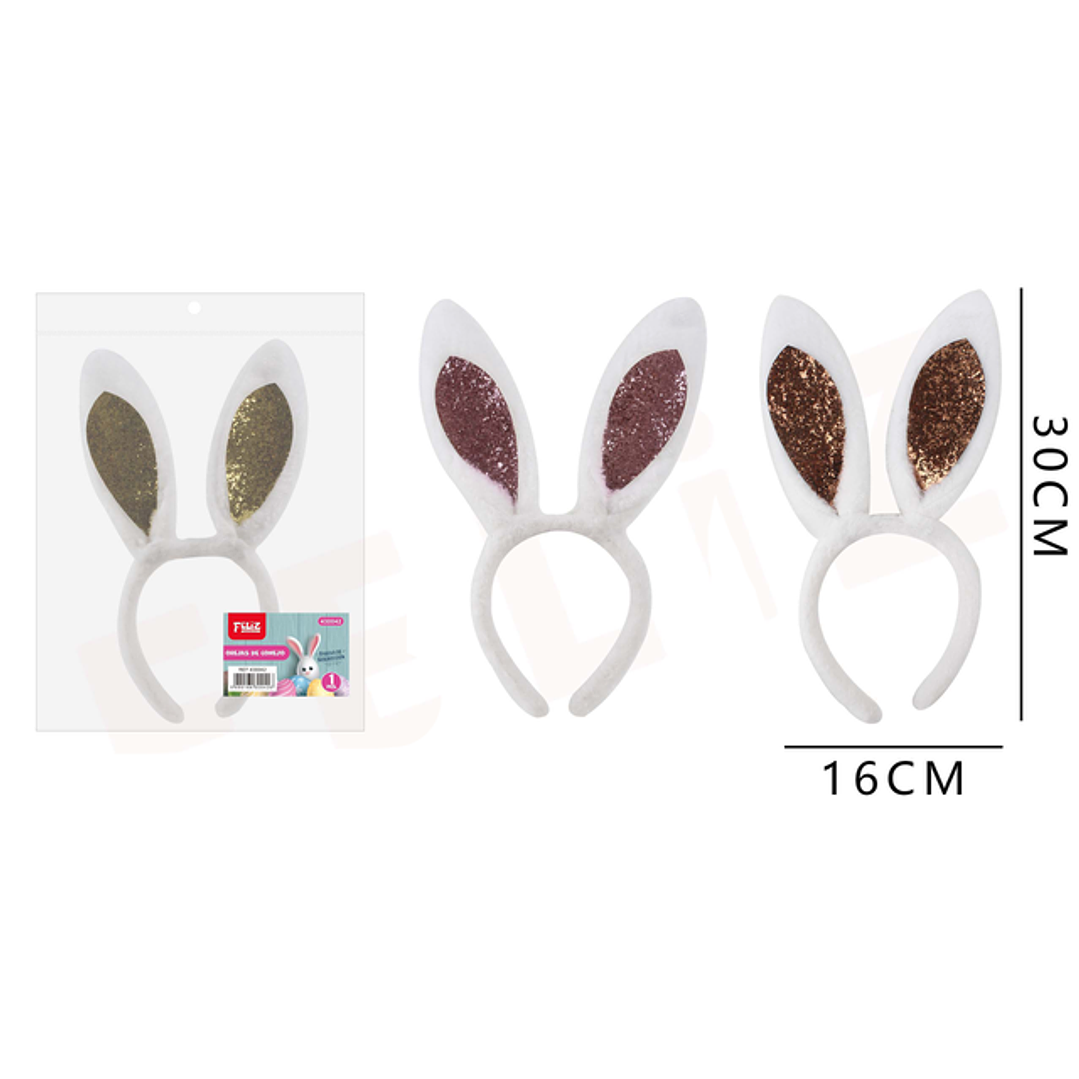 Cintillo Glitter De Conejo Pascua 1