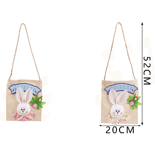 Bolsita De Lino Con Conejo
