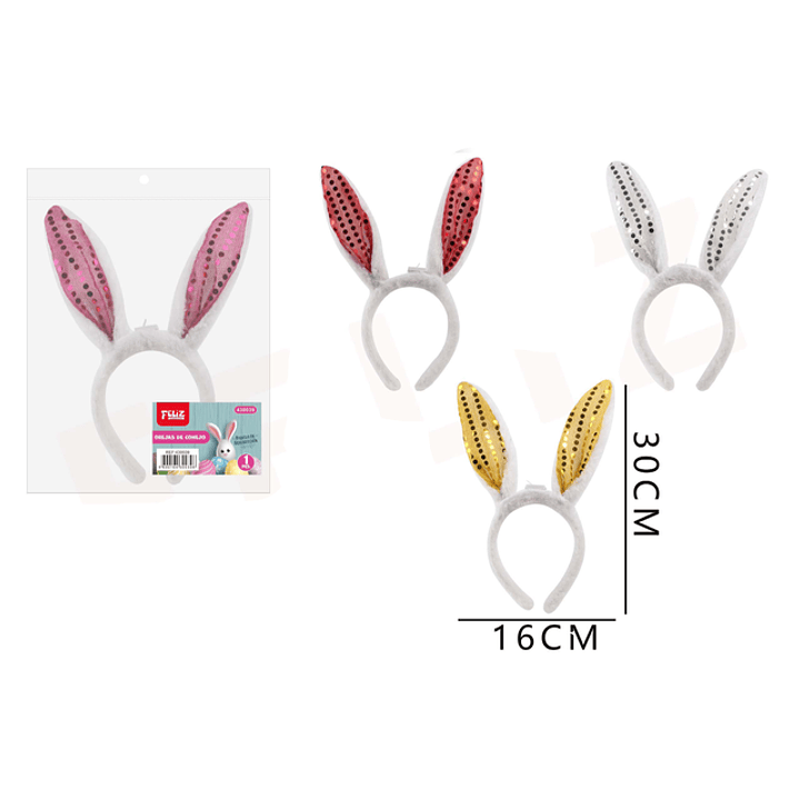 Cintillo Lentejuela De Conejo Pascua 1