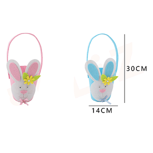 Canasto Fieltro Conejo De Pascua