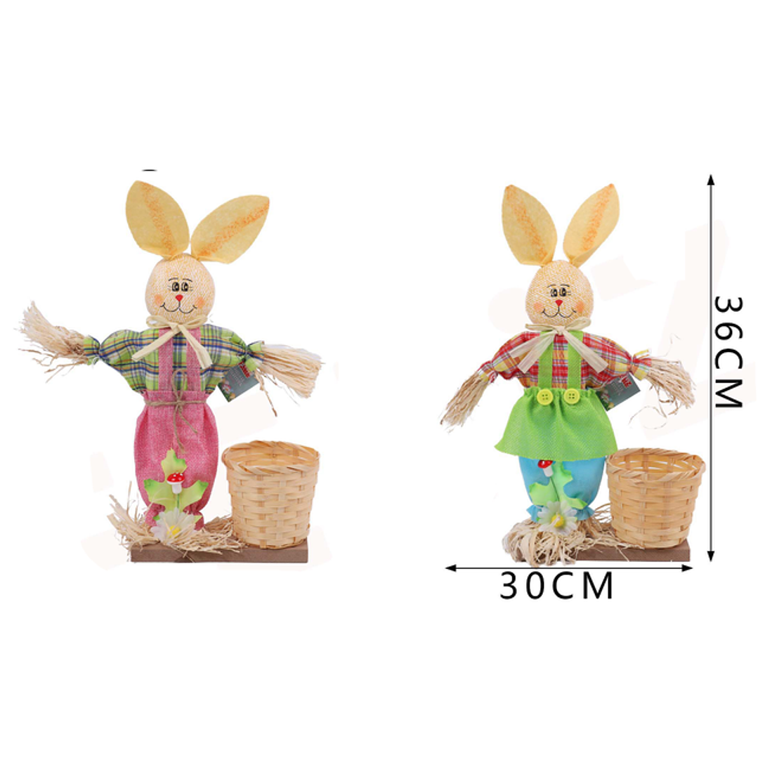 Espantapajaros Con Canasto De Pascua 1
