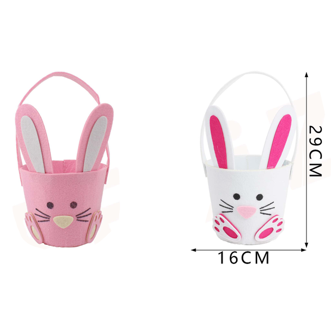 Canasto Fieltro Conejo De Pascua 1