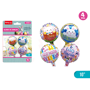 Globo Metalico De Pascua 4Pcs