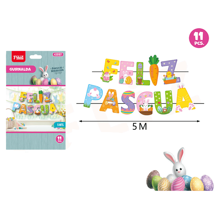 Guirnalda De Pascua 5M 11Pcs 1