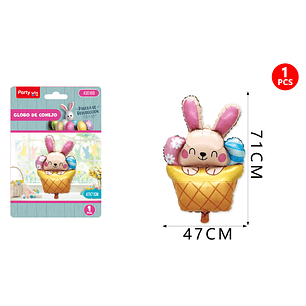 Globo Metalico De Pascua 47X71Cm