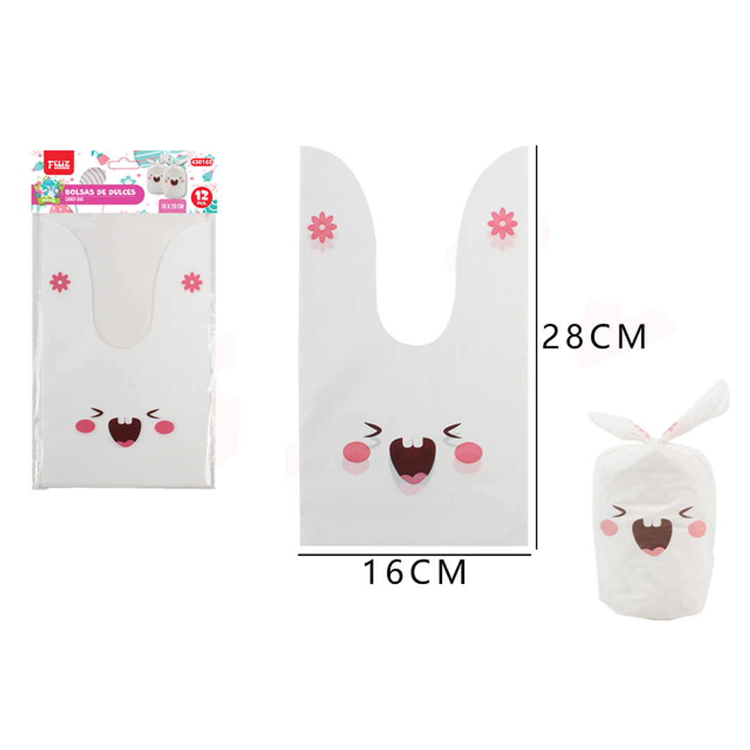 Bolsas De Conejo 16X28Cm 12Pcs 1